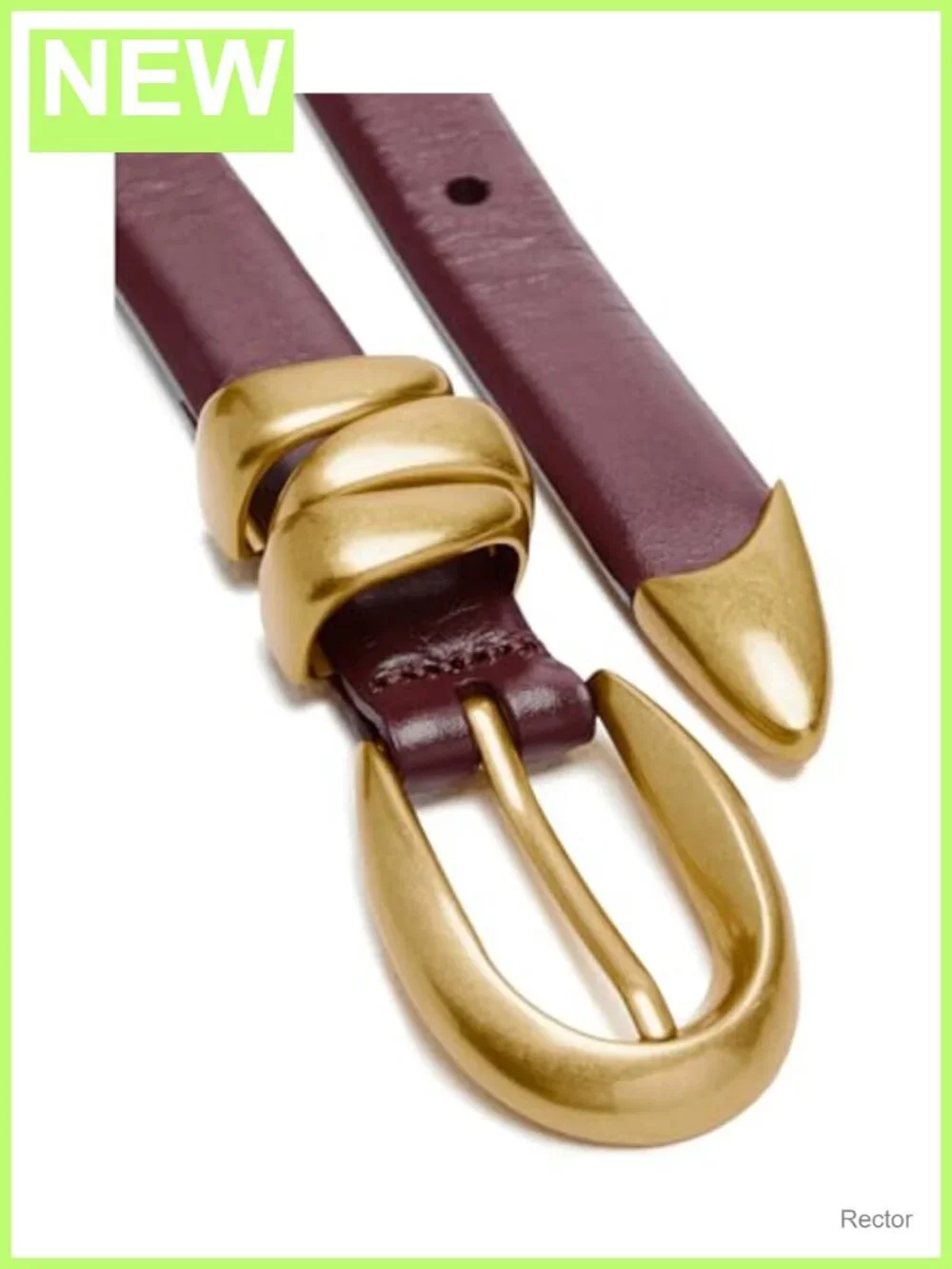 Madewell Chunky Metal Leather Belt Womens Wide